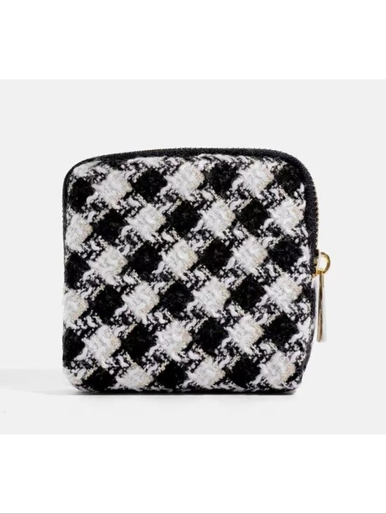 Handbags - Travel Jewelry Holder/organizer Black & White 4.7" × 4.5"